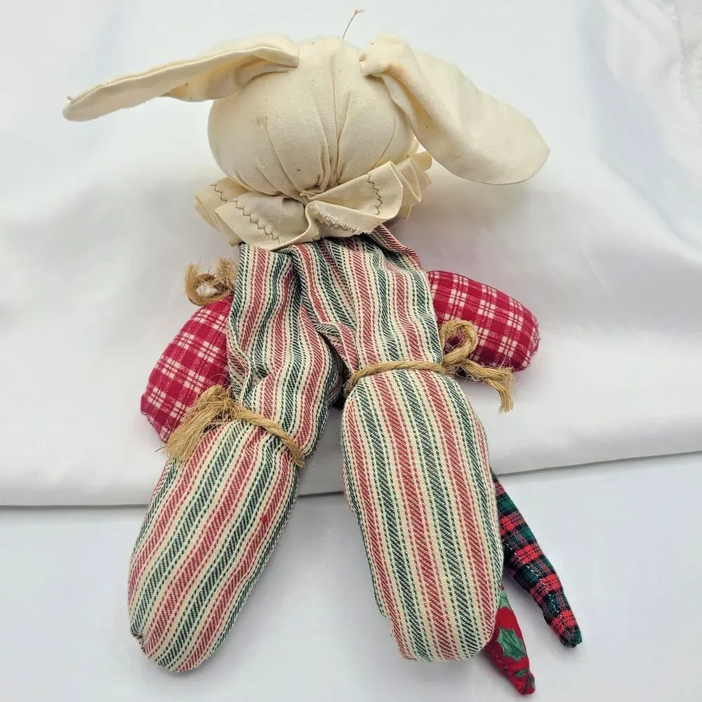 Vintage Christmas Primitive Decorations Handmade Doll Rustic Ornaments Folk Art